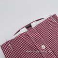 Red checked TC hidden button-down shirt